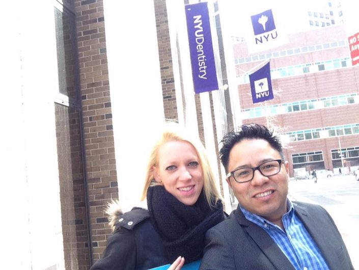 Dr.Romero y Laura Pulgarín higienista de New York.