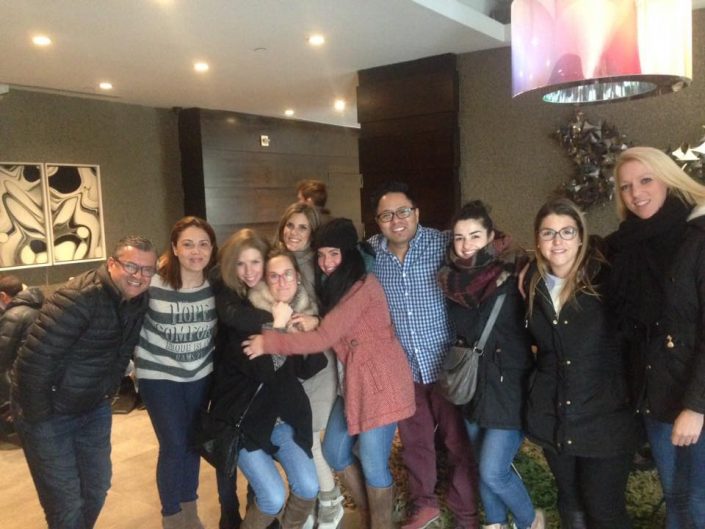 Grupo de alumnos en New York University.