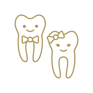 Icono representativo de odontopediatría en Clínica ER Romero.