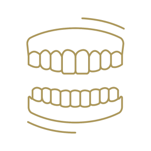 Icono representativo de prótesis dentales sobre implantes y estética dental en Clínica ER Romero.